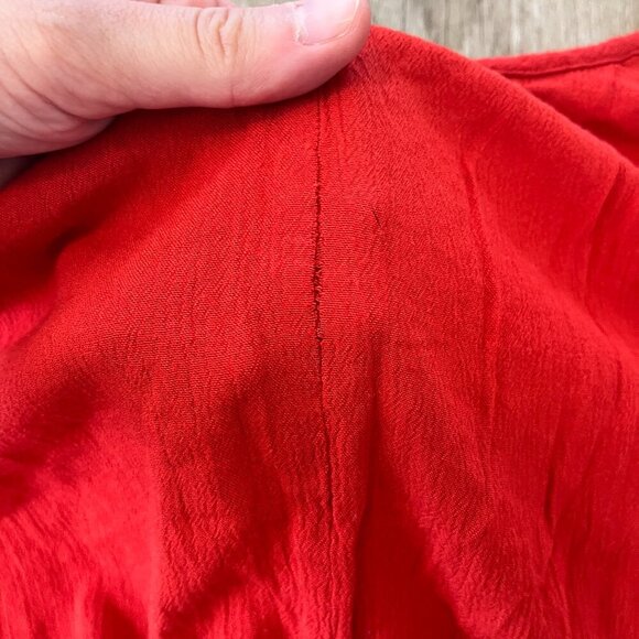 Womens Forever 21 Dark Orange Cropped Blouse - S - Picture 7 of 8